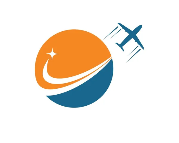 Ikona ilustracja logo samolot projekt wektor — Wektor stockowy