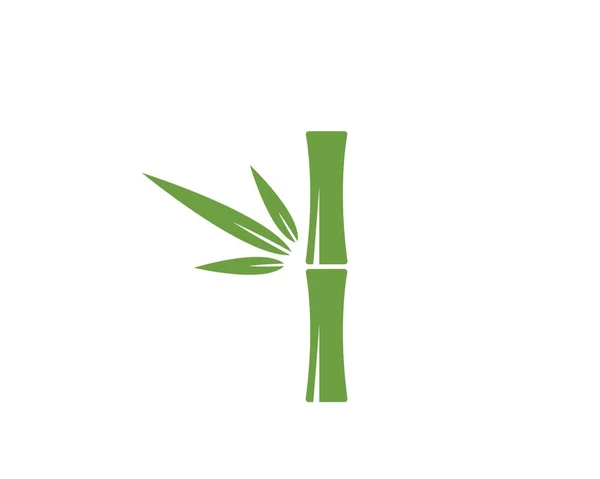 Bambu com folha verde para o seu vetor de ícone do logotipo — Vetor de Stock