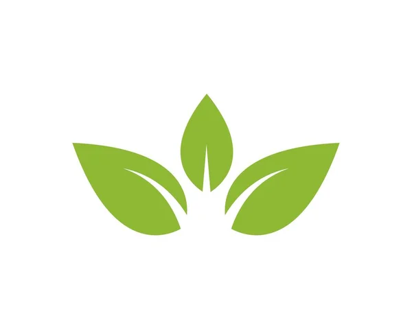 Folha verde ecologia elemento de natureza vetor ícone de ir verde — Vetor de Stock