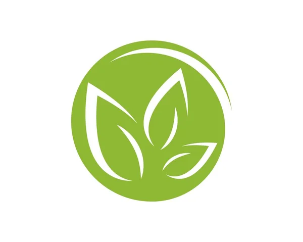 Folha verde ecologia elemento de natureza vetor ícone de ir verde — Vetor de Stock