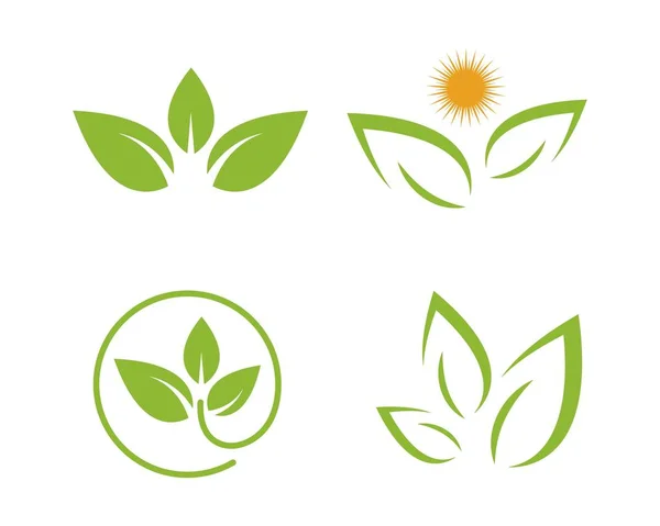 Groene blad ecologie natuur element vector icoon van Go Green — Stockvector