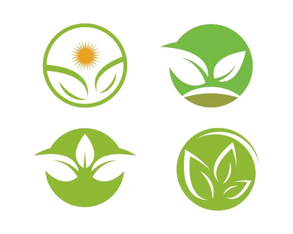 Groene blad ecologie natuur element vector icoon van Go Green — Stockvector