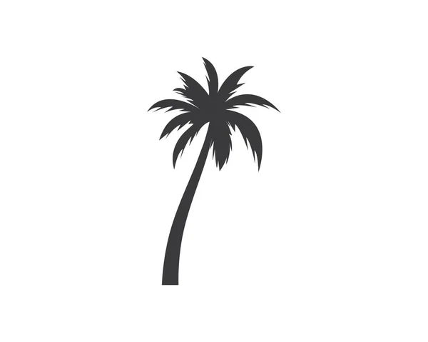 Palm tree icon of summer and travel logo vector illustration — Stock Vector