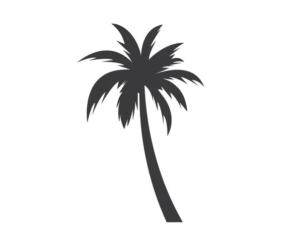Palme Symbol des Sommers und Reise-Logo Vektor Illustration — Stockvektor