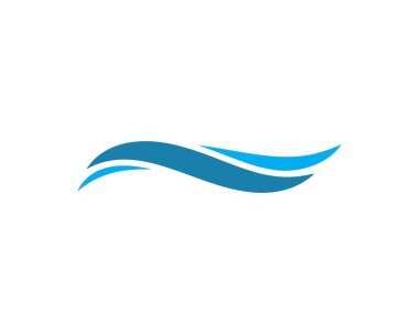 Su Dalgası sembolü ve simge logo şablonu 