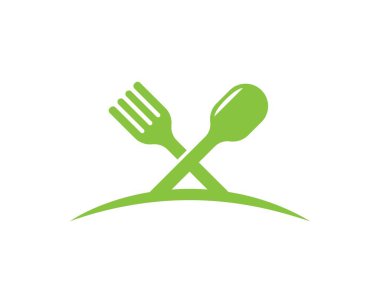 çatal, kaşık logo vektör illüstrasyon