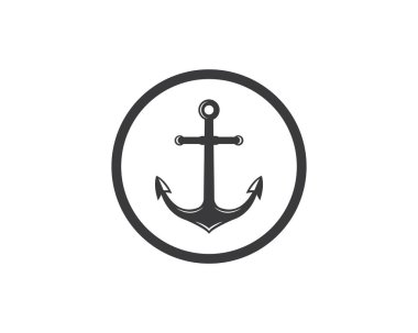 Çapa simgesi Logo şablonu vektör