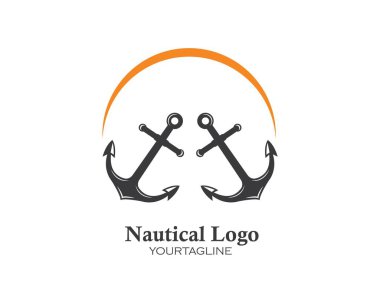 Çapa simgesi Logo şablonu vektör