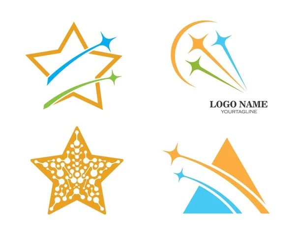 Estrella más rápido expreso logotipo icono vector ilustración — Archivo Imágenes Vectoriales