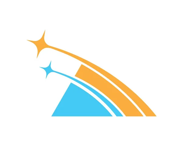 Estrela mais rápido expresso logotipo ícone vetor ilustração — Vetor de Stock