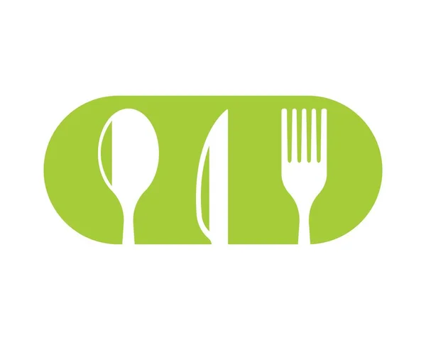 Fork,spoon logo vector illustration — Stock Vector