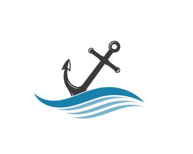 Çapa simgesi Logo şablonu vektör