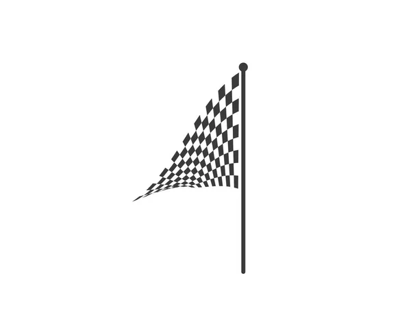 Icono de la bandera de carreras de vector de ilustración automotif — Vector de stock