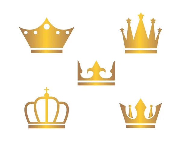 Königliche Krone Logo Symbol Vektor Illustration — Stockvektor