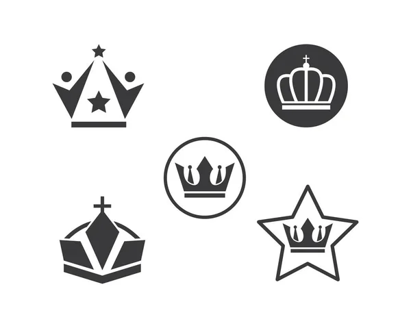 Royal crown logo icon vector illustration — Stock Vector