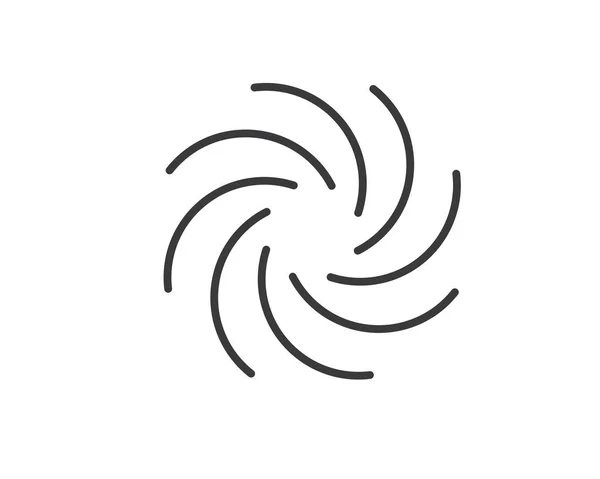 Vortice logo icona onda e vettore spirale — Vettoriale Stock