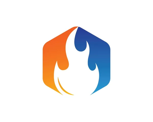 炎の炎ロゴアイコンベクトルイラストデザイン — ストックベクタ
