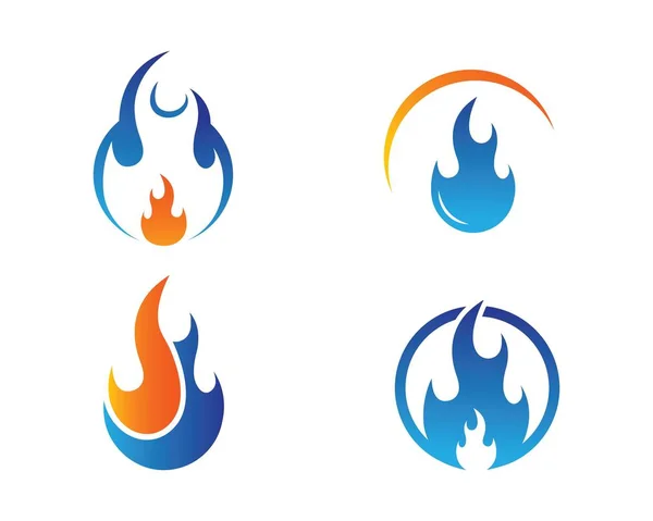 Feuer Flamme Logo Symbol Vektor Illustration Design — Stockvektor