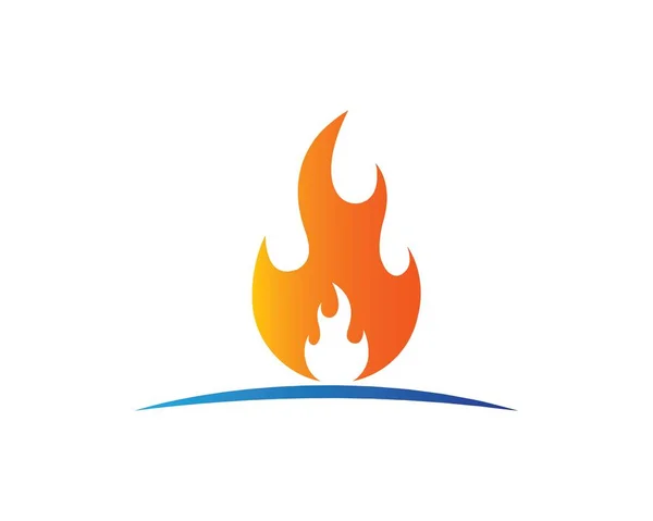 Fire Flame logo typ ikon vektor illustration design — Stock vektor