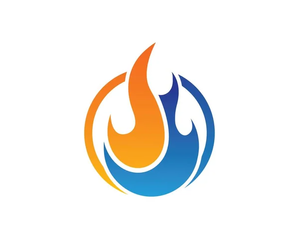 Feuer Flamme Logo Symbol Vektor Illustration Design — Stockvektor