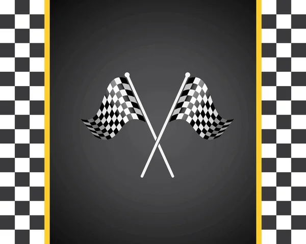 Race vlag icoon van automotif illustratie vector — Stockvector