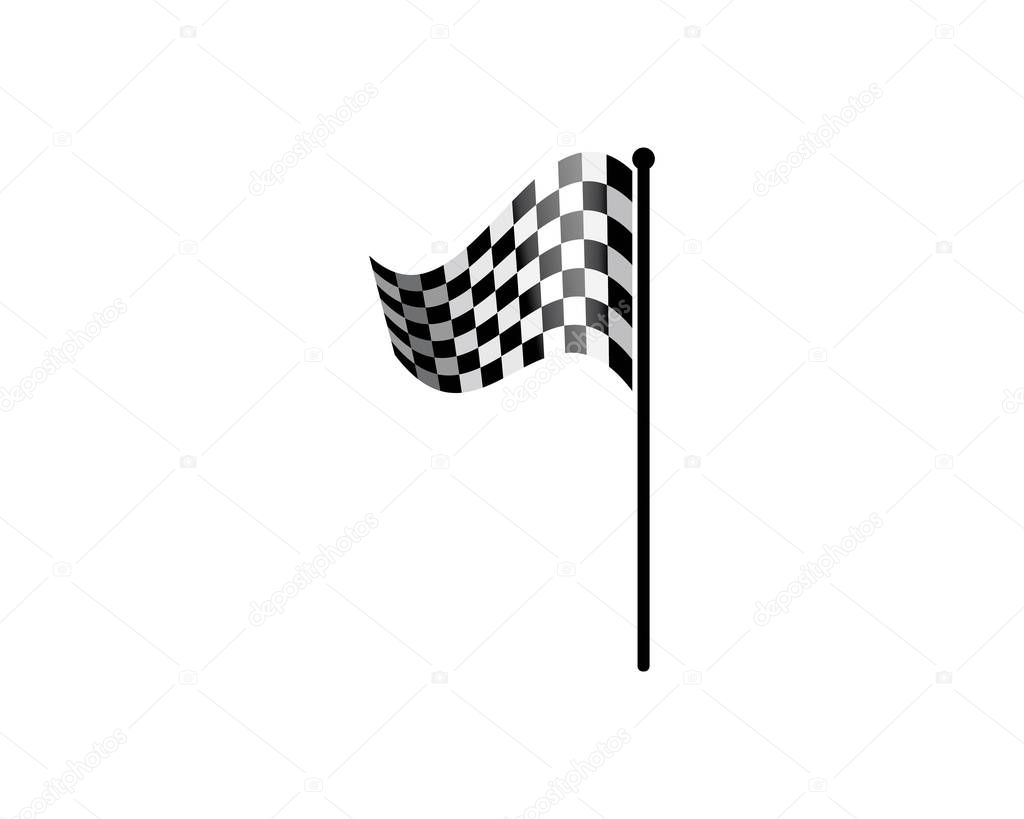 racing flag icon of automotif illustration vector