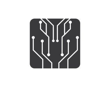 devre kartı hattı,cpu,çip simgesi logo illüstrasyon vektör