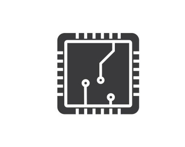 devre kartı hattı,cpu,çip simgesi logo illüstrasyon vektör