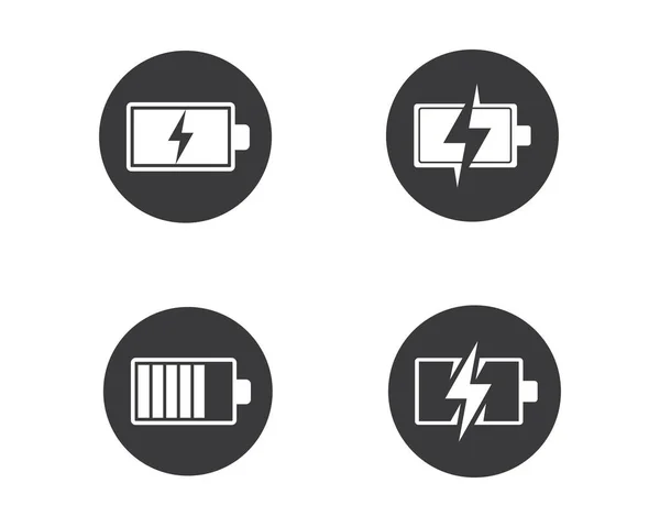 Battery icon logo illustration vector — Stock Vector