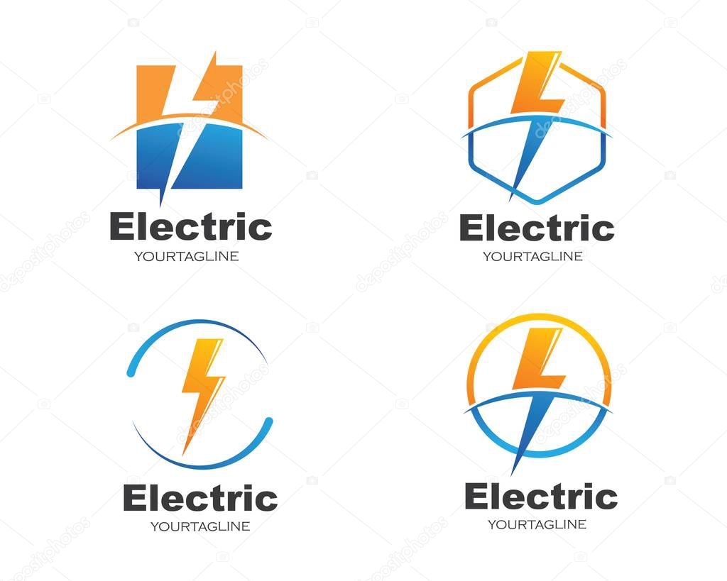 Flash power thunder illustration vector template
