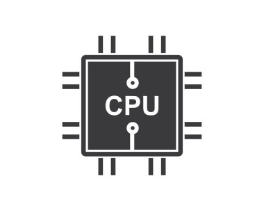 devre kartı hattı,cpu,çip simgesi logo illüstrasyon vektör