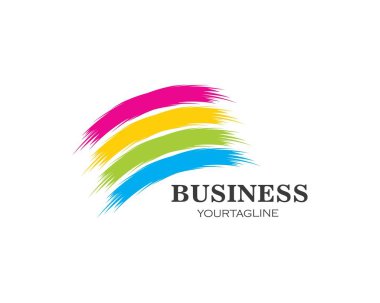 renkli boya logosu simgesi vektör illüstrasyon