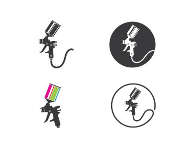 spray gun paint logo icon vector illustration clipart
