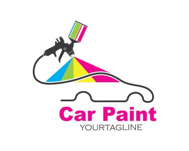 car paint logo icon illustration vector clipart