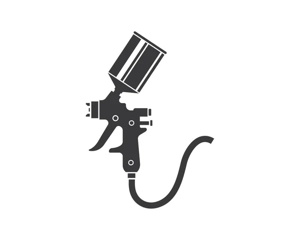 Spray Gun Paint logotyp ikon vektor illustration — Stock vektor