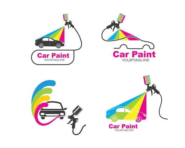 Carro pintura logotipo ícone ilustração vetor —  Vetores de Stock