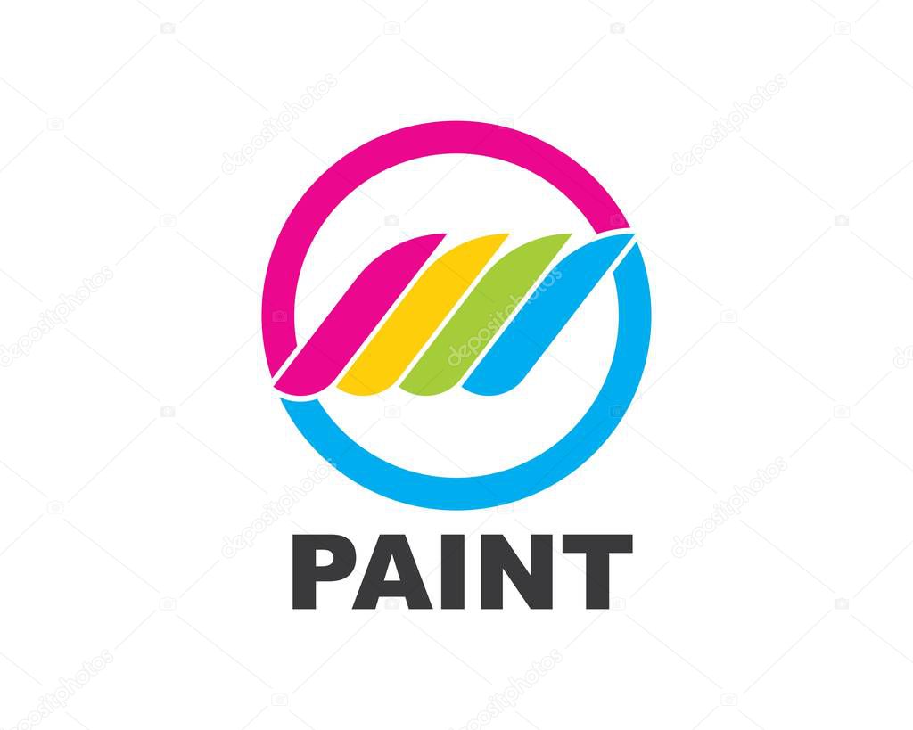 Color paint logo icon vector illustration design