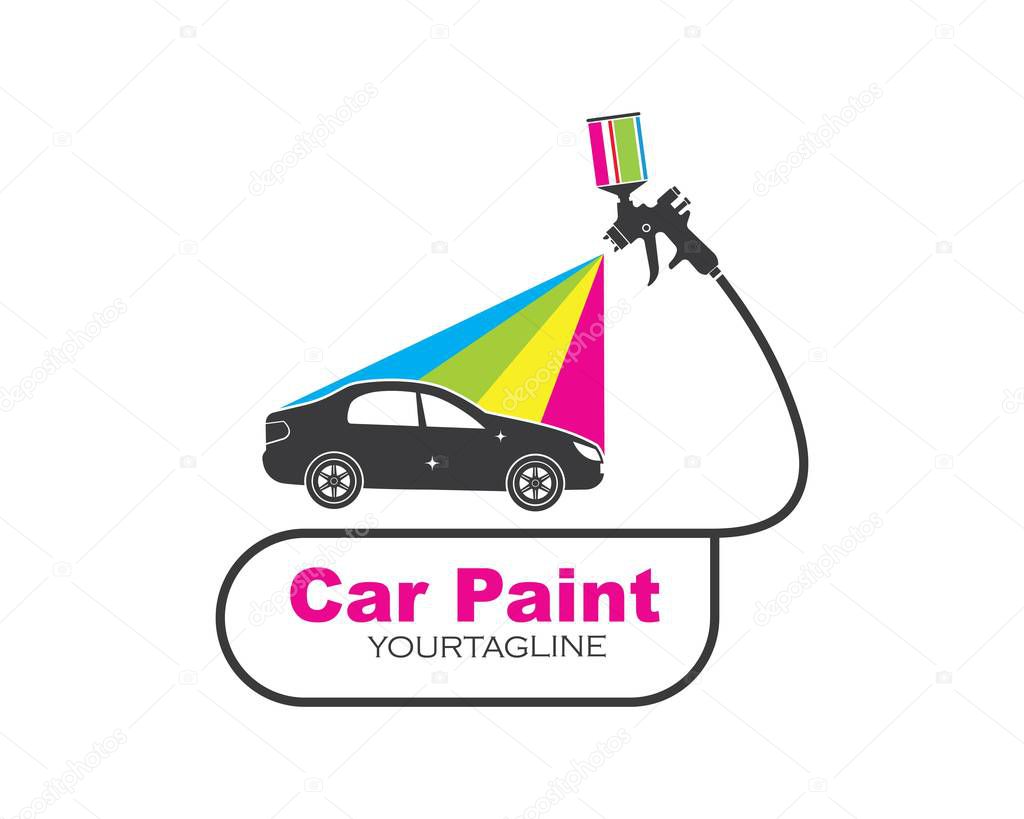 Car paint logo icon illustration vector design