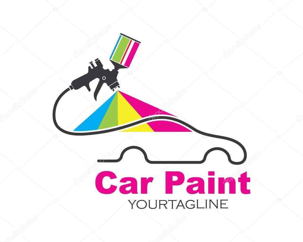 Car paint logo icon illustration vector design