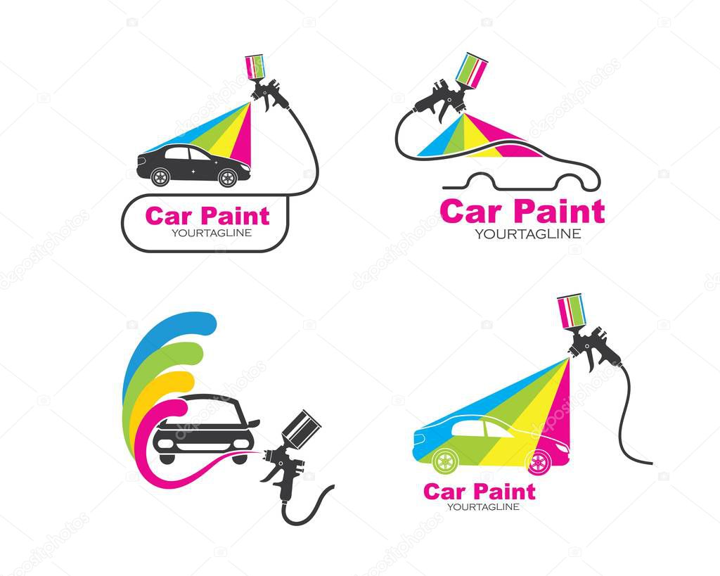 Car paint logo icon illustration vector design