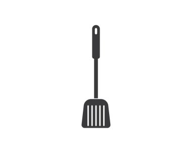 pişirme ve kithen vektör spatula logo simgesi