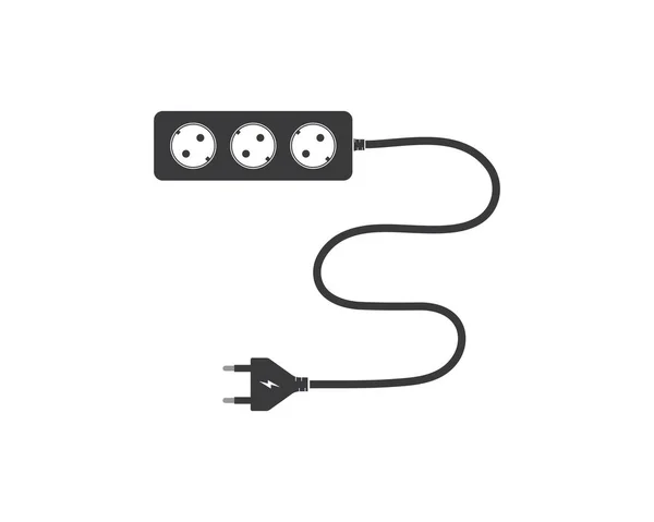 Elektrische socket plug vector, illustratie — Stockvector