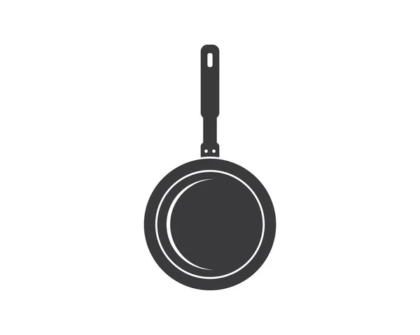 Icône du logo de la casserole de cuisson et vecteur kithen — Image vectorielle