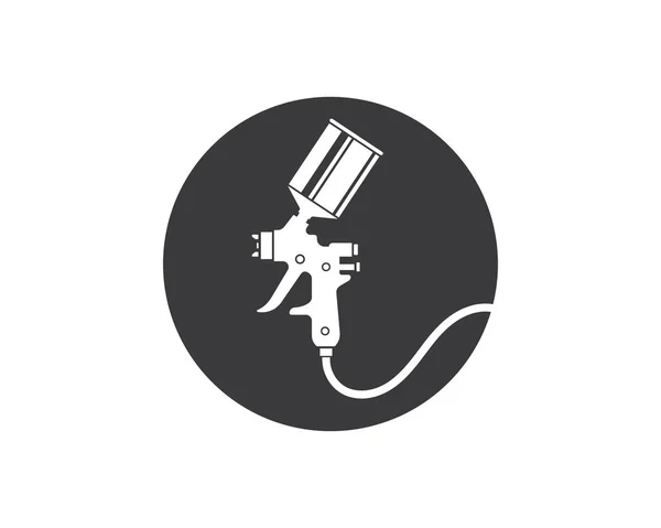 Spray pistola pintura logo icono vector ilustración — Vector de stock