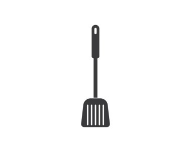 pişirme ve kithen vektör spatula logo simgesi