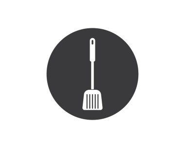 pişirme ve kithen vektör spatula logo simgesi