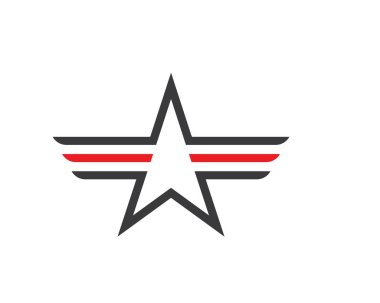 Yıldız Logo Şablonu vektör çizimi 