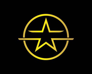 Yıldız Logo Şablonu vektör çizimi 