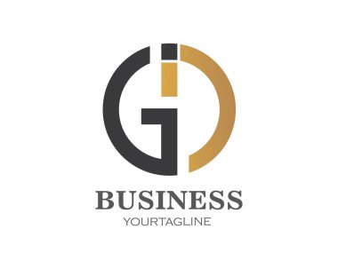 gd,dg harf logo simgesi illüstrasyon vektör