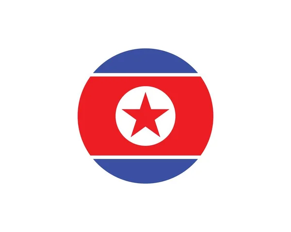 Nordkoreanische Flagge Symbol Logo Vektor — Stockvektor